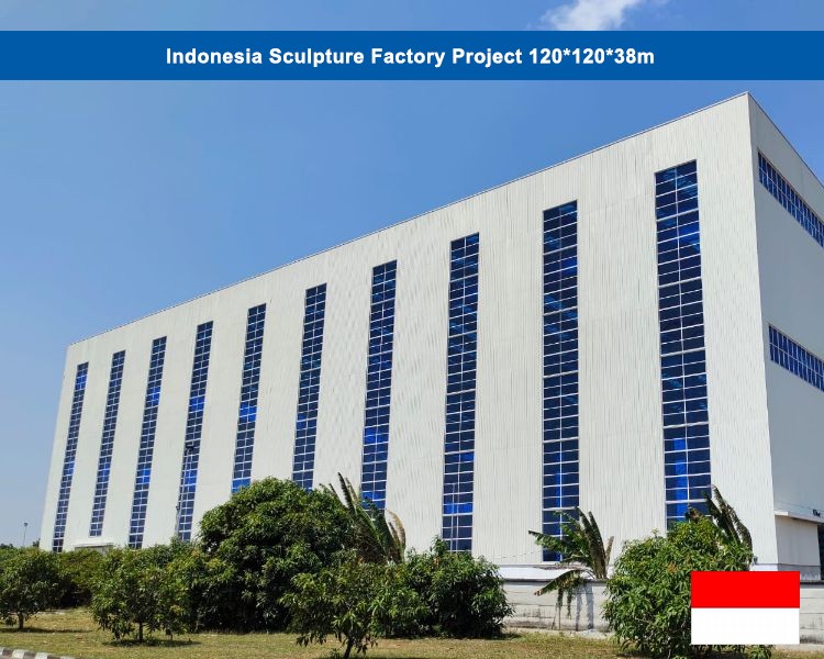 Indonesian sculpture factory project completed 120*120*38m